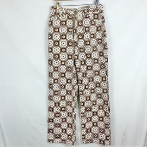 DENIM CO. 90s Style High Rise Wide Leg Checkered Daisy Print Jeans Sz 8